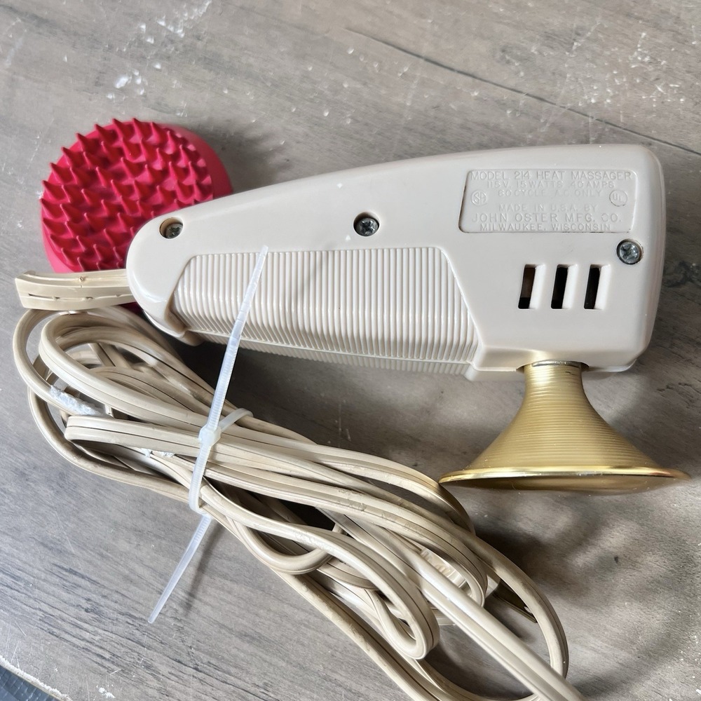 Oster Infra-Red Heat Massager Vintage Mid Century COMPLETE SET Tested, Works! - Picture 6 of 14